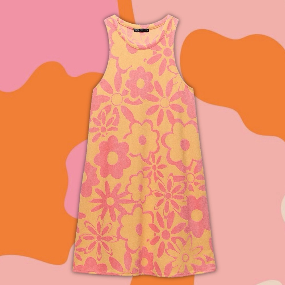 ZARA Jacquard Terrycloth Dress
